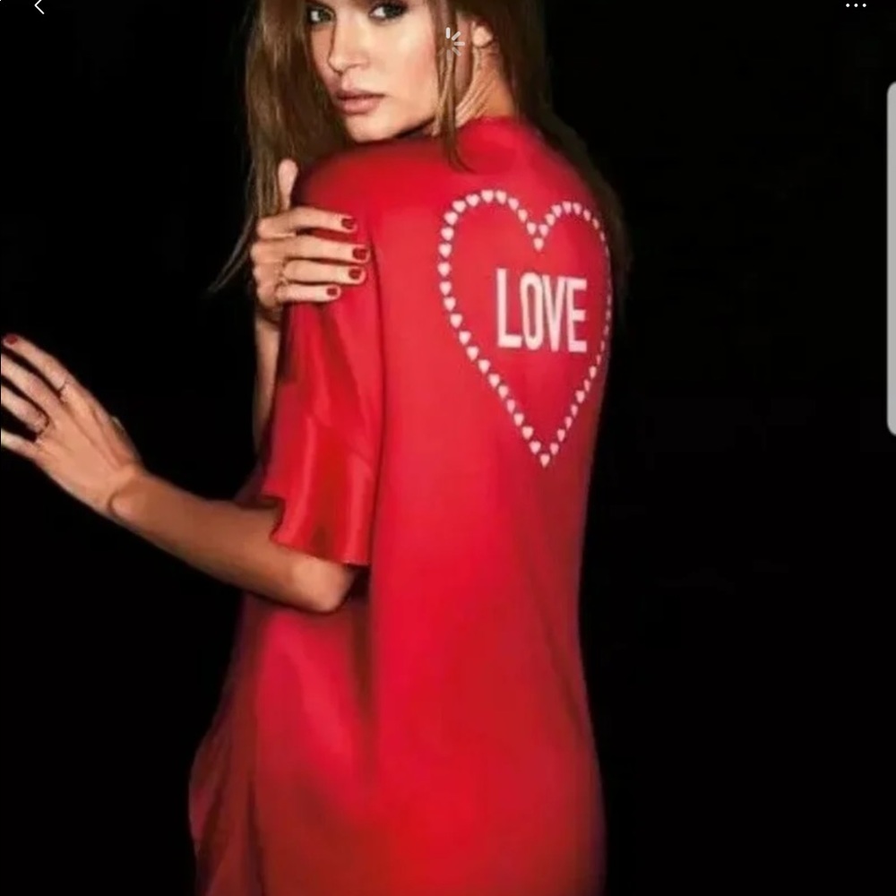 Victoria Secret love satin red kimono robe one size
